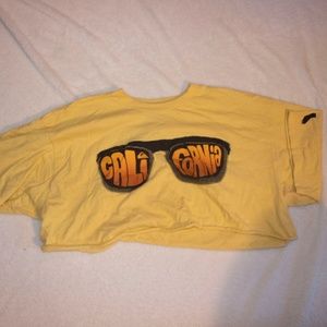 Yellow California Crop Top